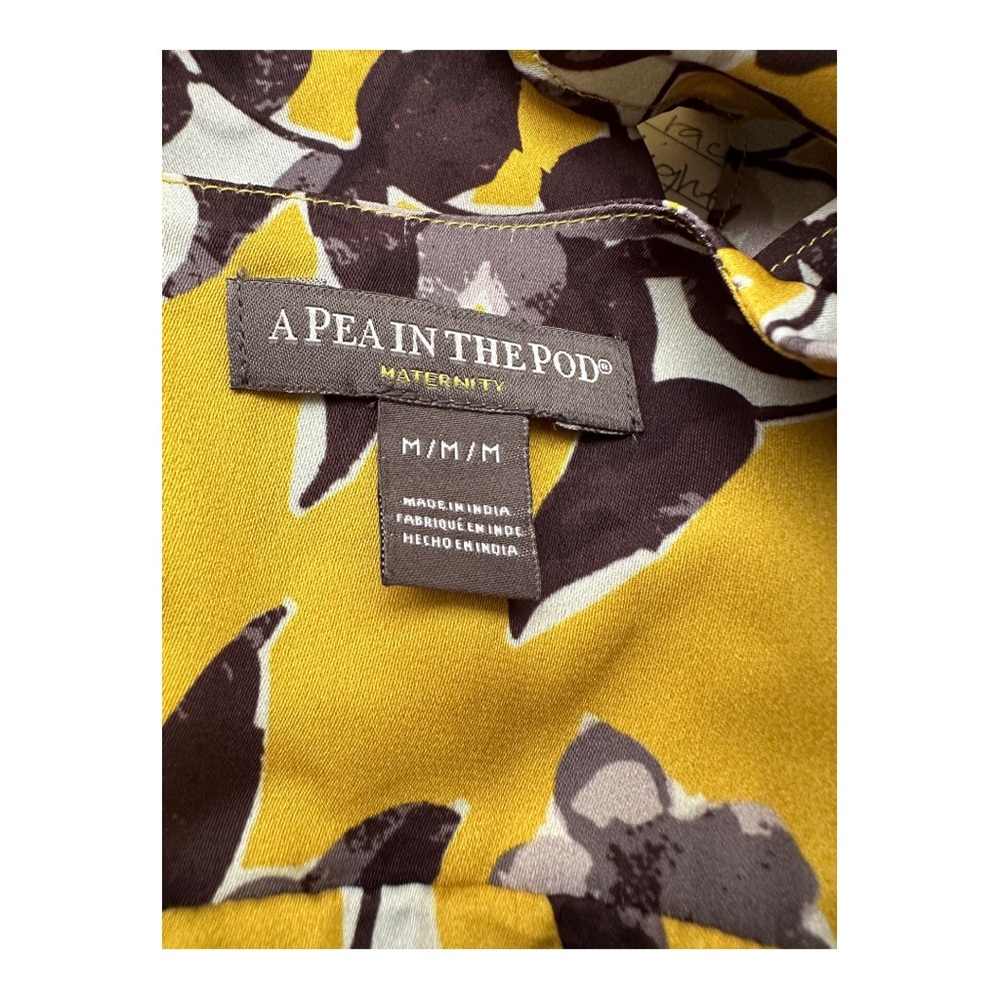 A Pea in the Pod Maternity Cold Shoulder Flare Sleeve Pullover Blouse Size Med - Picture 9 of 11